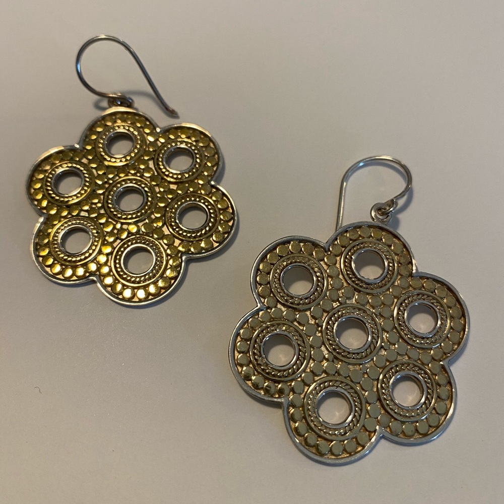 Anna Beck Sterling Silver Gold Dotted earrings